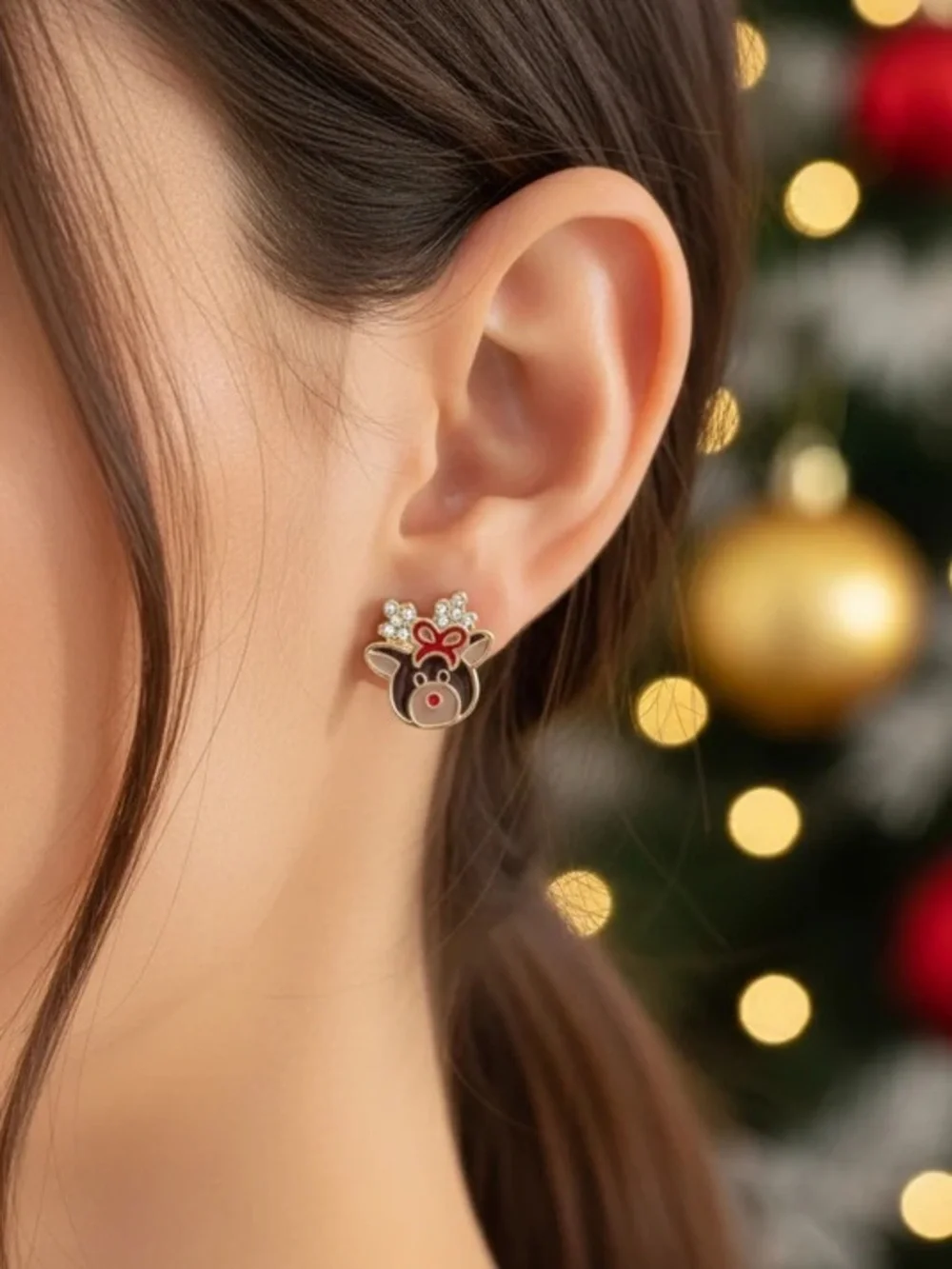 Cute Reindeer Stud Earrings